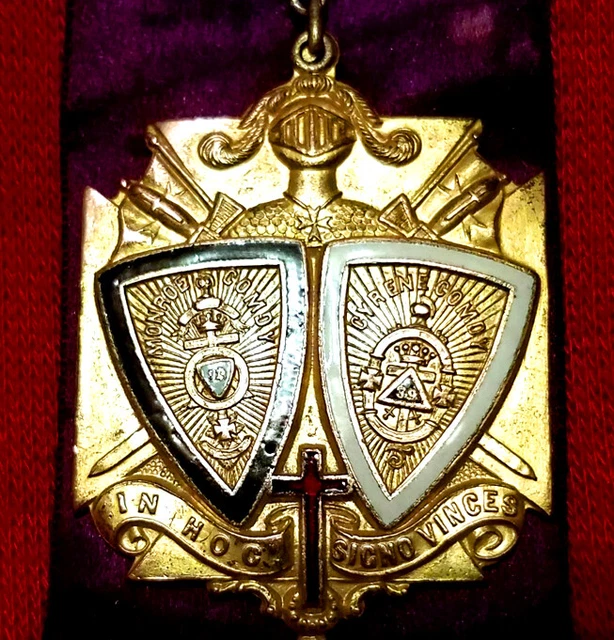 Masonc Knghts Templar Antque Copper Commemoratve Con n Gft