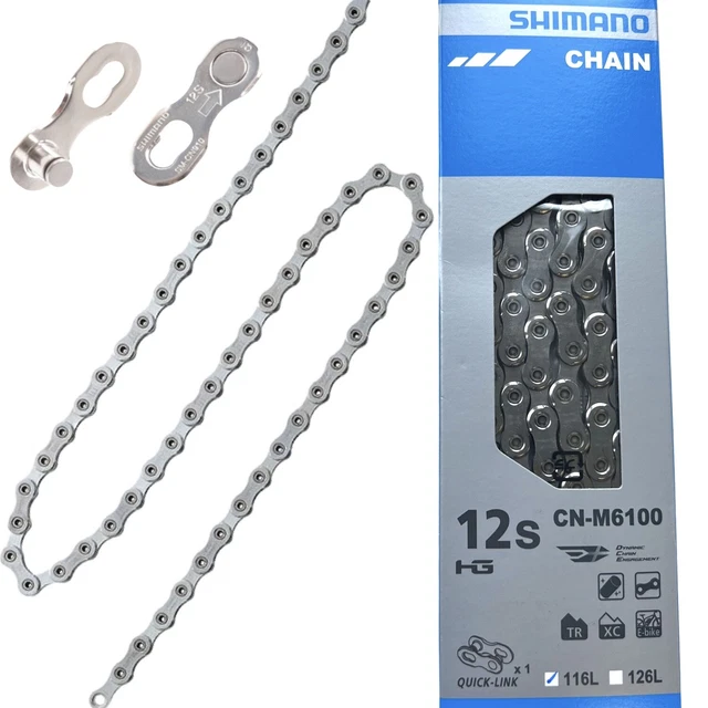 Chaîne Shimano Deore CN-M6100 12 Vitesses - 116 Maillons Avec Quick-Link