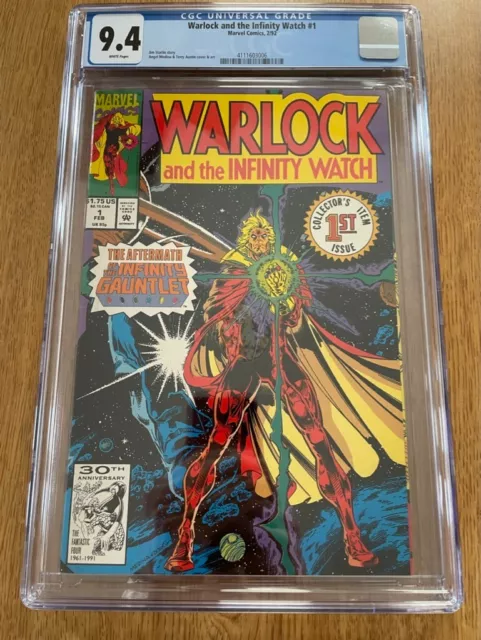 Warlock and the Infinity Watch #1 (1992) CGC 9.4-KEY MCU Guardians of the Galaxy