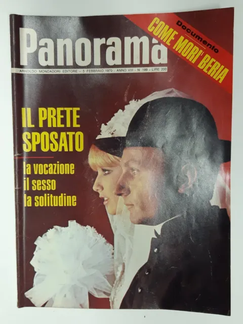 PANORAMA N. 199 del 1970 IL PRETE SPOSATO La Vocazione Il Sesso La Solitudine