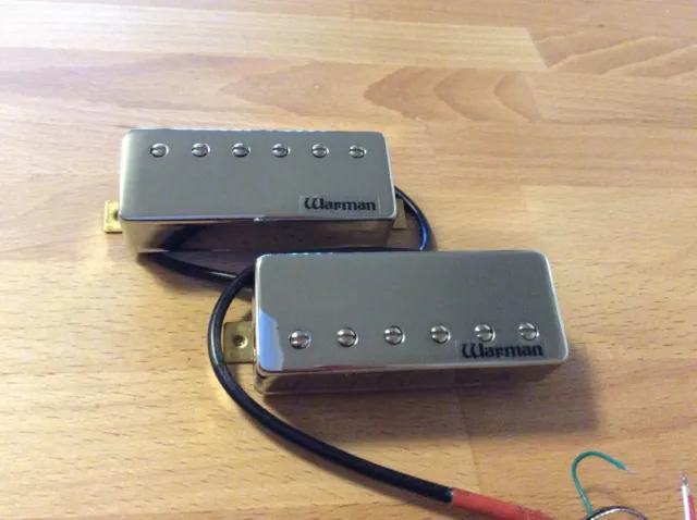 Warman FireBucker II   Pair chrome plated mini humbucker electric guitar pickups