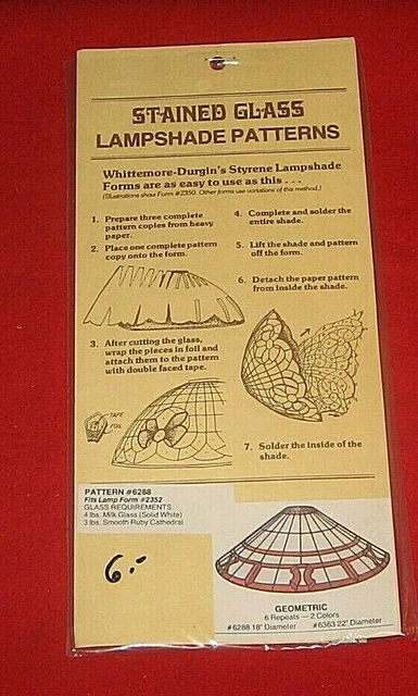 Tiffany-Lampenschirmvorlagen , Whittemore-Durgin , Pattern , Nr. 6288 GEOMETRIC