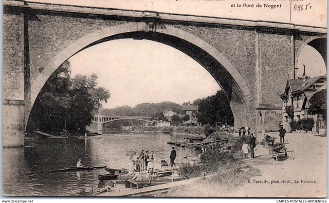 94 LE PERREUX - la grande arche du viaduc et pont de nogent