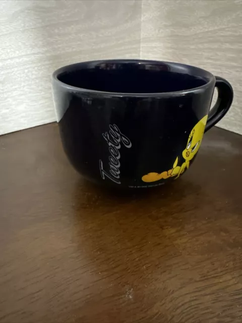 Vintage 1998  Warner Brothers Looney Tunes Tweety Bird 16 oz Coffee Mug Cup Soup 2