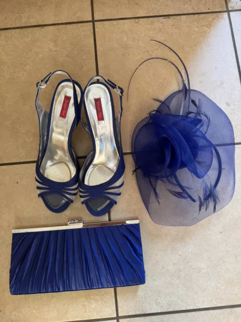 LADIES JACQUES VERT Shoes Bag Fascinator Cobalt Blue Size 7.5 41 25.00 PicClick UK