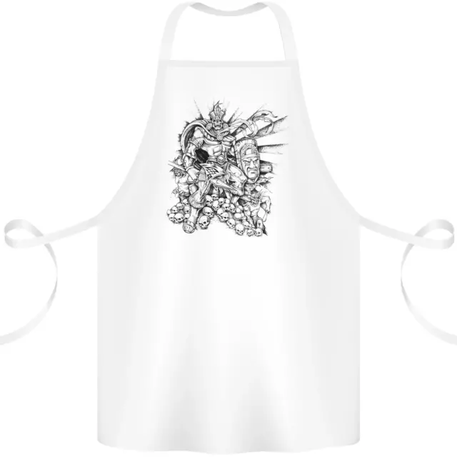 Inca Warrior Skull Gym Martial Arts MMA Axe Cotton Apron 100% Organic