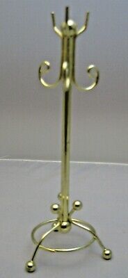 Dollhouse Miniature Brass Coat Rack Hanger 1:12 Scale for Foyer Good Condition 3