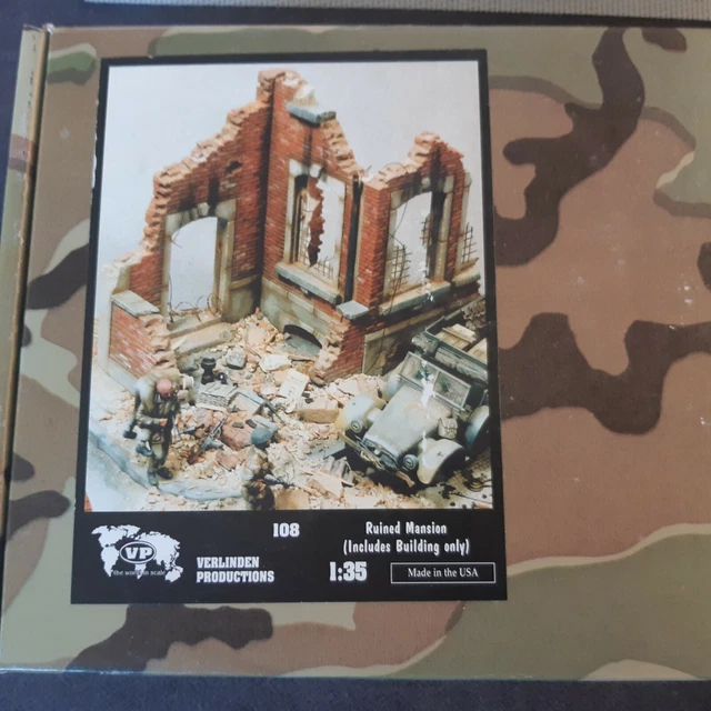 VERLINDEN PRODUCTIONS 1/35 Ruined Ortskommandantur Diorama EUR 55,00 - FR