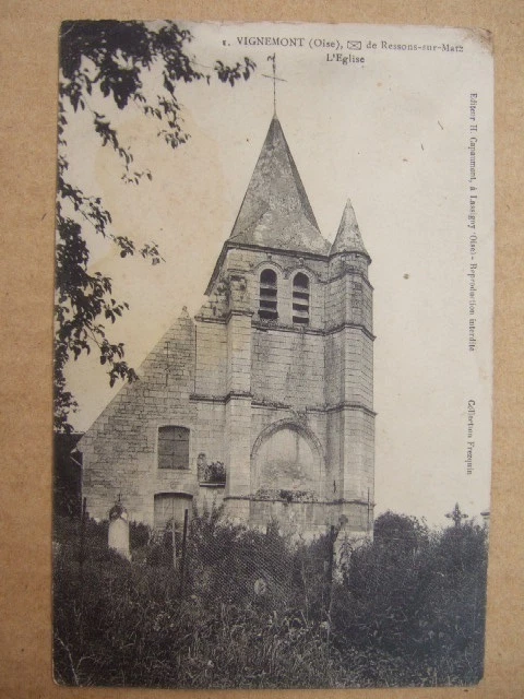 CPA VIGNEMONT (60) L'EGLISE. RESSONS SUR MATZ. Collection FREZQUIN Ed CAPAUMONT