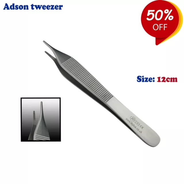 Micro Chirurgie Dissection Chirurgical Tissue Pince Adson Pincettes 12 CM