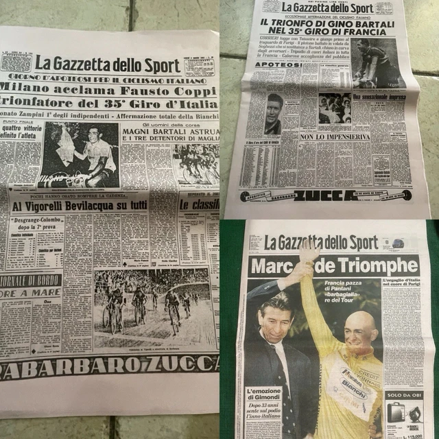 Gazzetta Dello Sport Du 12 Juillet 1955 - Lazio Gagne Le Giro Dei Tre Mari - Journal Vespistique Vintage