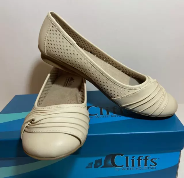 "Cliffs by White Mountain" Harlyn Ballet Flats Summer Shoes Loafers Ice/Beige