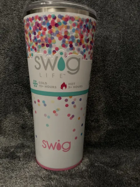Swig Life Confetti 22oz Triple Insulated Stainless Steel  Tumbler with Lid NWT!