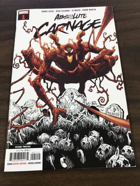 Absolute Carnage #1 (2019) Ryan Stegman Second Print Donny Cates Marvel Comics