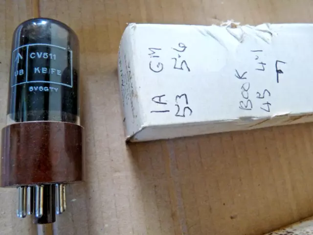 Brimar 6V6GTY CV511 UB KB/FE  F Brown Base NOS Valve Tube  DEC23