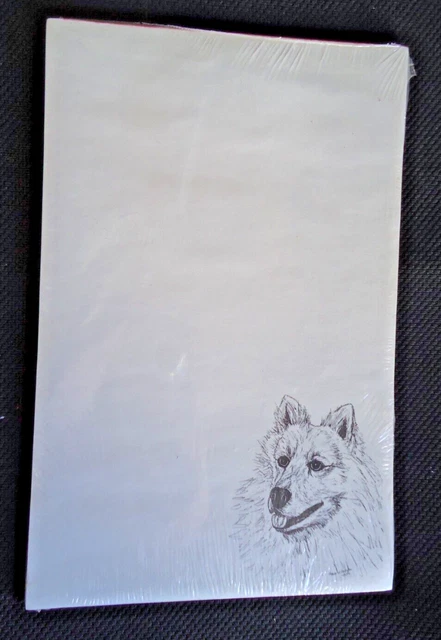 Samoyed 3 Notepads 50 Sheets 8.5 x 5.5 New Black & White Drawing New