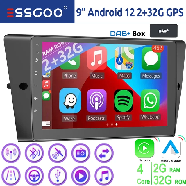 Für BMW 3er E90 E91 E92 WIFI 2+32G DAB+ CarPlay Autoradio GPS Navi RDS BT HIFI