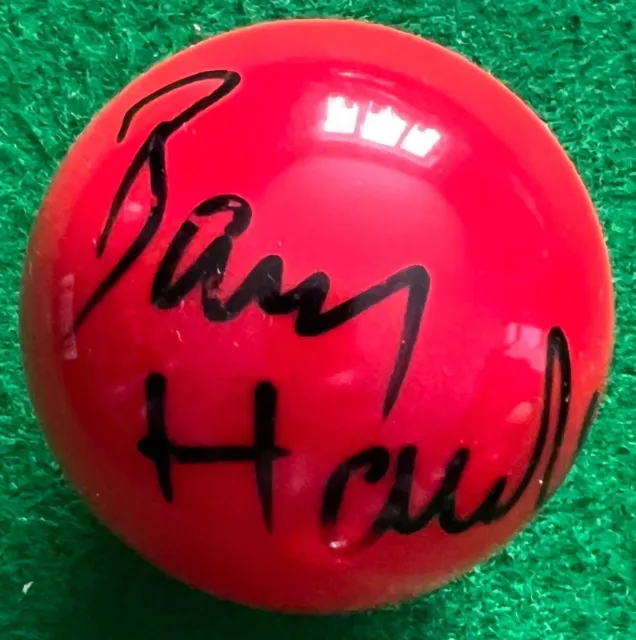 Barry Hawkins Hand Signed Red Snooker Ball 2