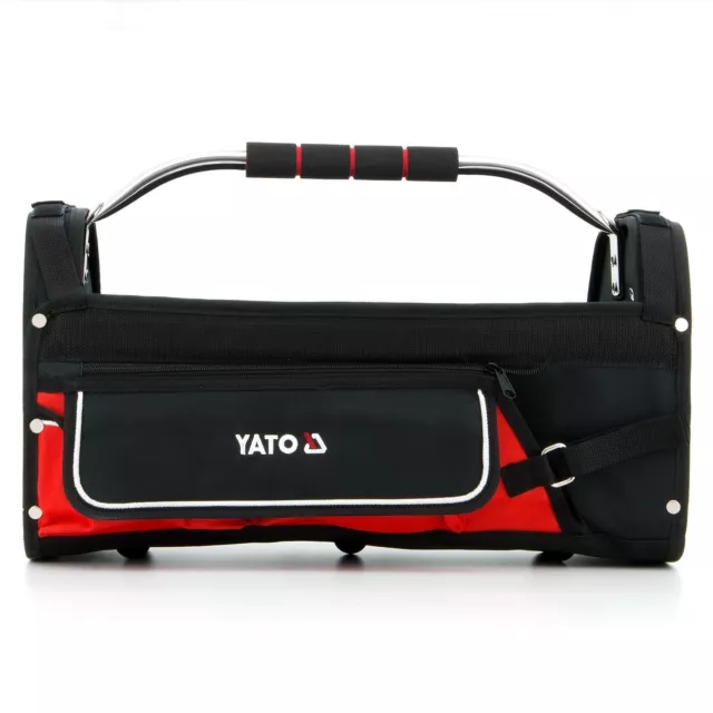YATO Werkzeugtasche Griff 11 Fächer offen Tasche Werkzeug leer 51 x 24 x 28 cm
