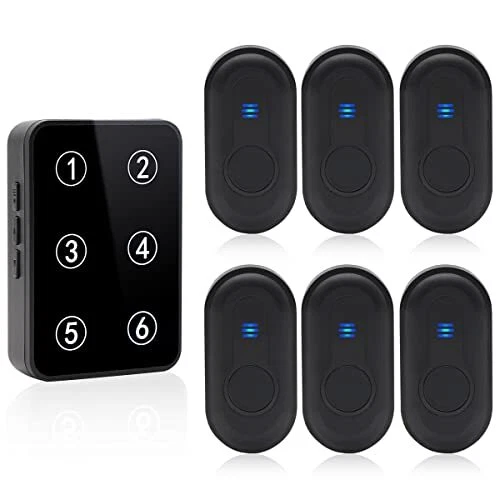 Wireless Caregiver Pager Call Button Nurse Call System 500Ft Range with LED N