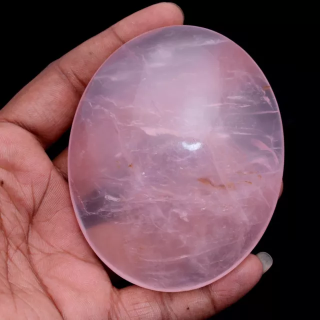 1296 Cts Natural Pink Rose Quartz Untreated Oval Cabochon Gemstone 95mm*76mm