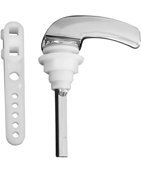 Fluidmaster Chrome Toilet Cistern Lever Handle WC 1/2” Bsp Thread 24mm Hole