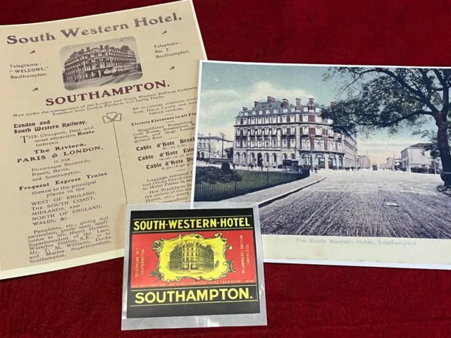 South Westrn Hotel Southampton Collection- Titanic, Ismay, Andrews, Reprints Set