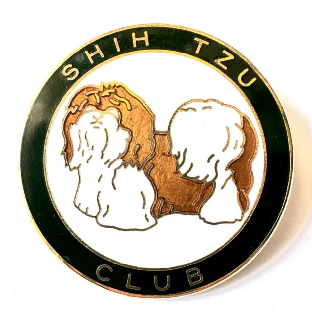 Shih Tzu club  large enamel dog badge