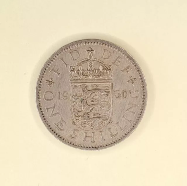 1960    English Queen Elizabeth ii Shilling Coin