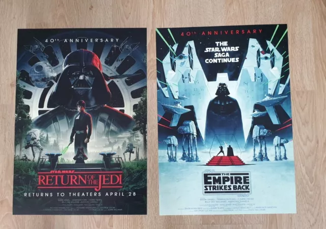 Star Wars Return Of The Jedi & The empire strikes back 40th Anniversary Posters