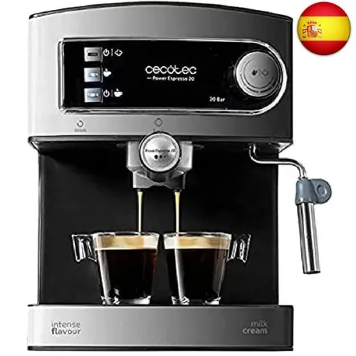 Cecotec Cafetera Express Manual Power Espresso 20. 850 W, Presión 20 Bares,
