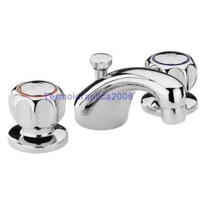 Paini PAINI Rubinetto batteria bidet 3 fori ARNO 37CR306 per bidè con scarico e tappo 