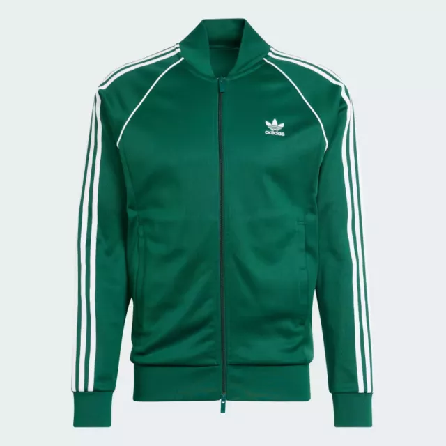 adidas Originals SST Men's Track Top in Dark Green and White