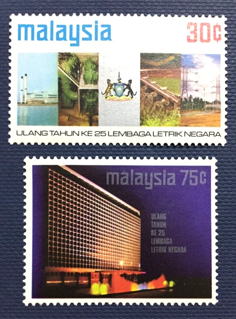 MALAYSIA 1974 25th Anniv of National Electricity Board Set of 2V SG#120-121 MLH