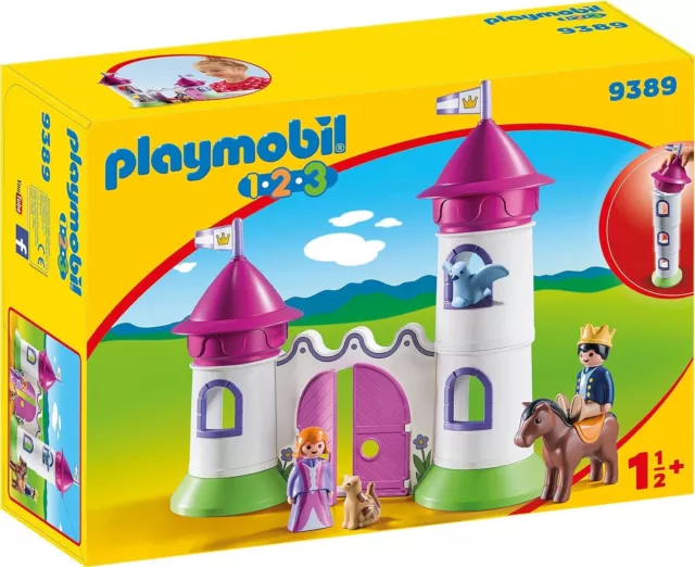 Playmobil 1.2.3 9389 Castello Con Torre