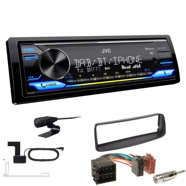 JVC DAB+ Bluetooth USB inkl. Antenne Autoradio für Peugeot 206 206CC 1998-2007