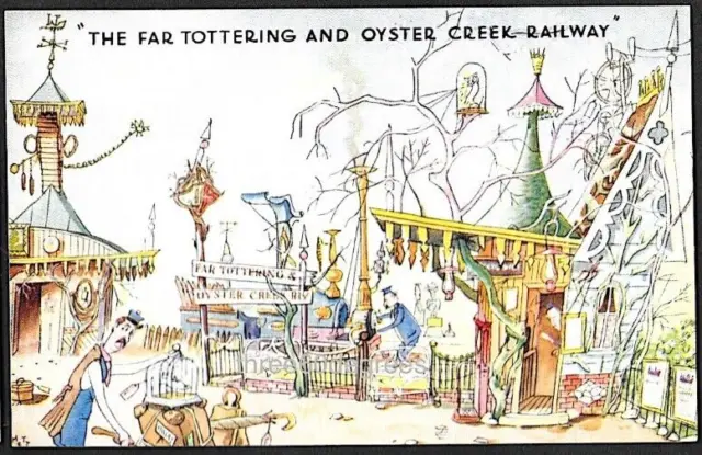 Vintage Art Postcard: The Far Tottering and Oyster Creek Railway, Battersea Park