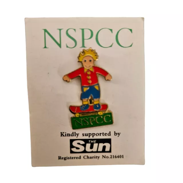 Nspcc Blonde Boy Rag Doll Pin Badge Charity Charities Collectables Advertising