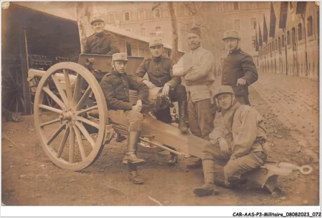 CAR-AASP3-0249 - MILITAIRE - CARTE PHOTO - six militaires réunis