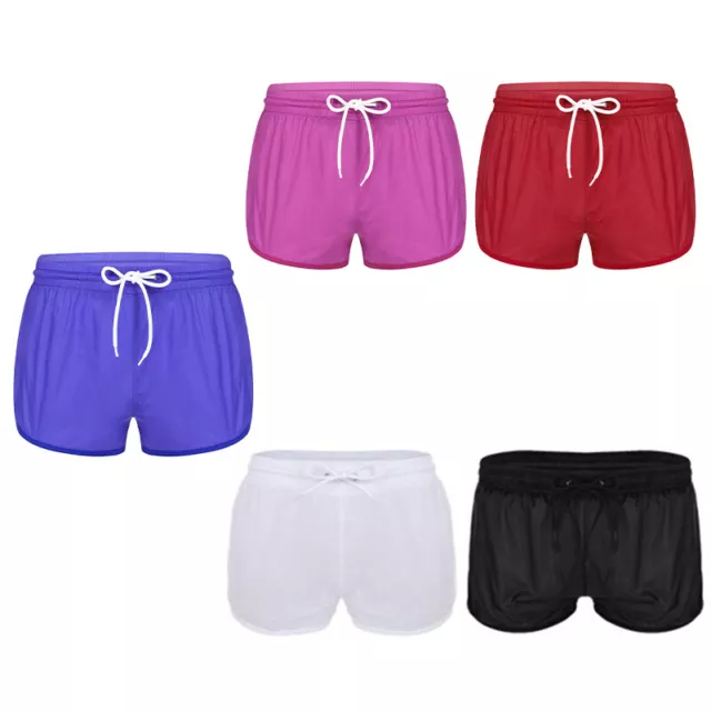 Men See Through Beach Boxer Briefs Shorts Underwear Swim Trunks Lounge  Pants