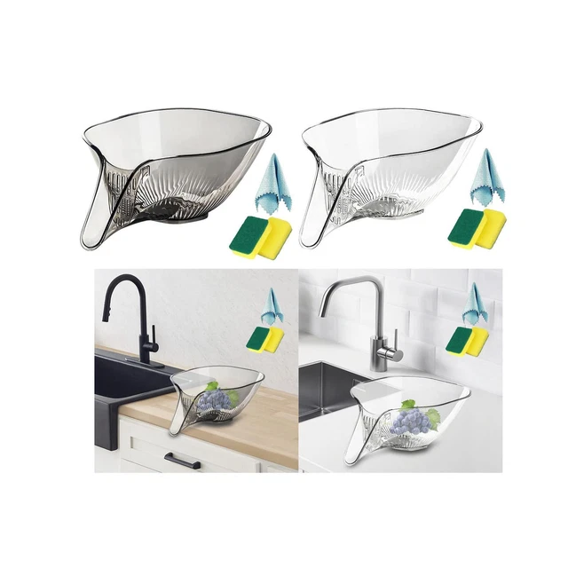 Passoire évier Amovible 2 Pièces - Avec Bouton Pression - Pour Filtrer Les Résidus Et Laver Les Fruits