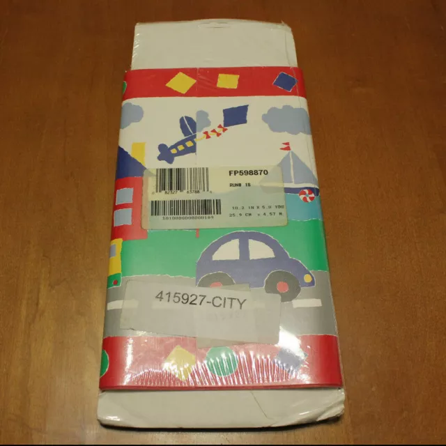COCHES, AVIONES, BARCOS CIUDAD #415927 - Bordes decorativos del pueblo 5 yardas NUEVO sellado