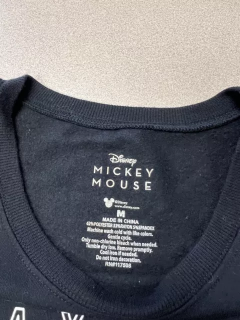 Disney Women's Mickey Mouse Stay True Light Pullover Sweatshirt Size MEDIUM 275 3