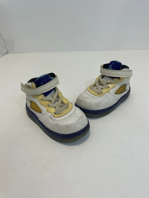Nike Air Jordan Force Fusion AF5 ‘White Grape’ 407337-102 Toddler Baby Size 7C