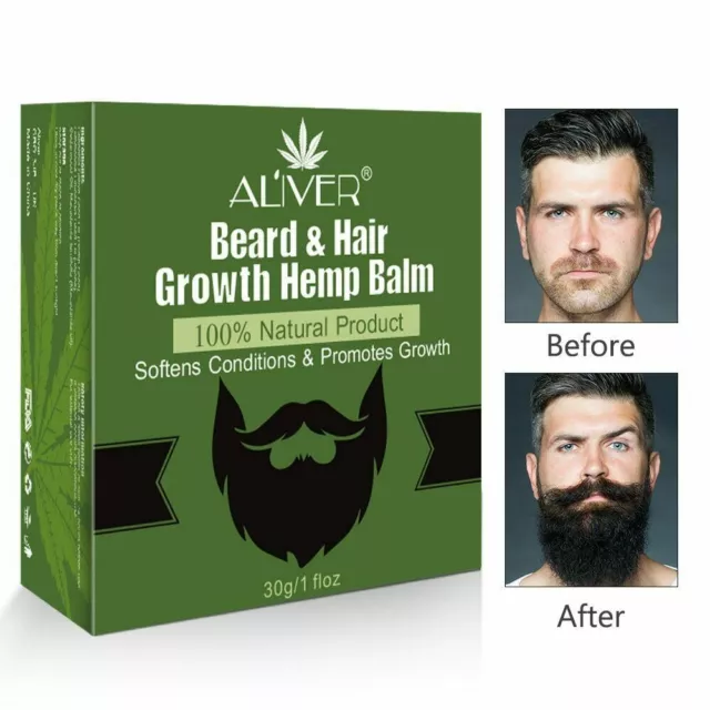 Natural Beard & Hair Growth Balm Wax Softens Condition and Promotes Hair Growth