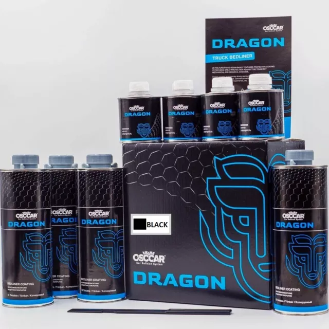 OSCCAR DRAGON BLACK Tough Urethene Coating Truck Bed Liner - Trailers NOT RAPTOR
