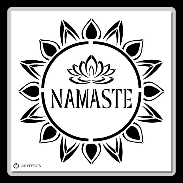 LOTUS FLOWER AND Namaste STENCIL Hindu/Greeting/Namaskar/Namaste In 2  Sizes! $7.99 - PicClick
