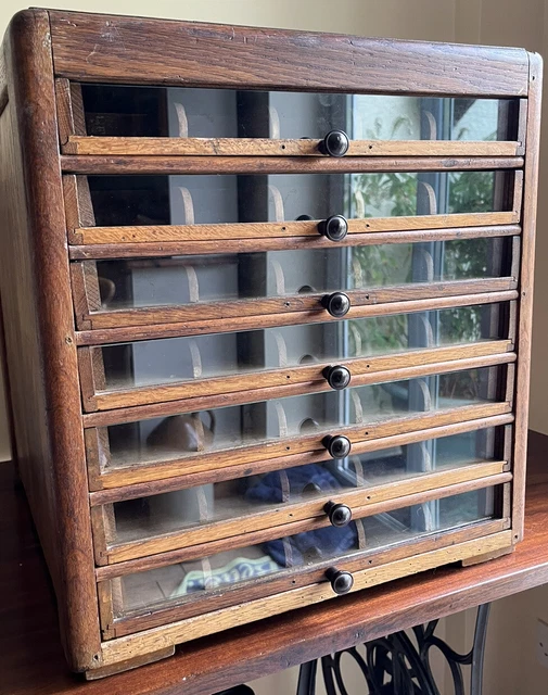 VINTAGE SHOP COUNTER Haberdashery Drawers £285.00 PicClick UK