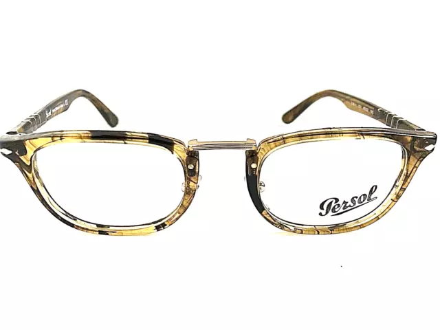 New Persol 3126-V 1021 Havana 48mm Rx Men’s Eyeglasses Frame Hand Made in Italy