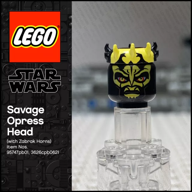 GENUINE LEGO Star Wars Savage Opress Head 3626bpb0621 SW0316 7957 Clone Wars